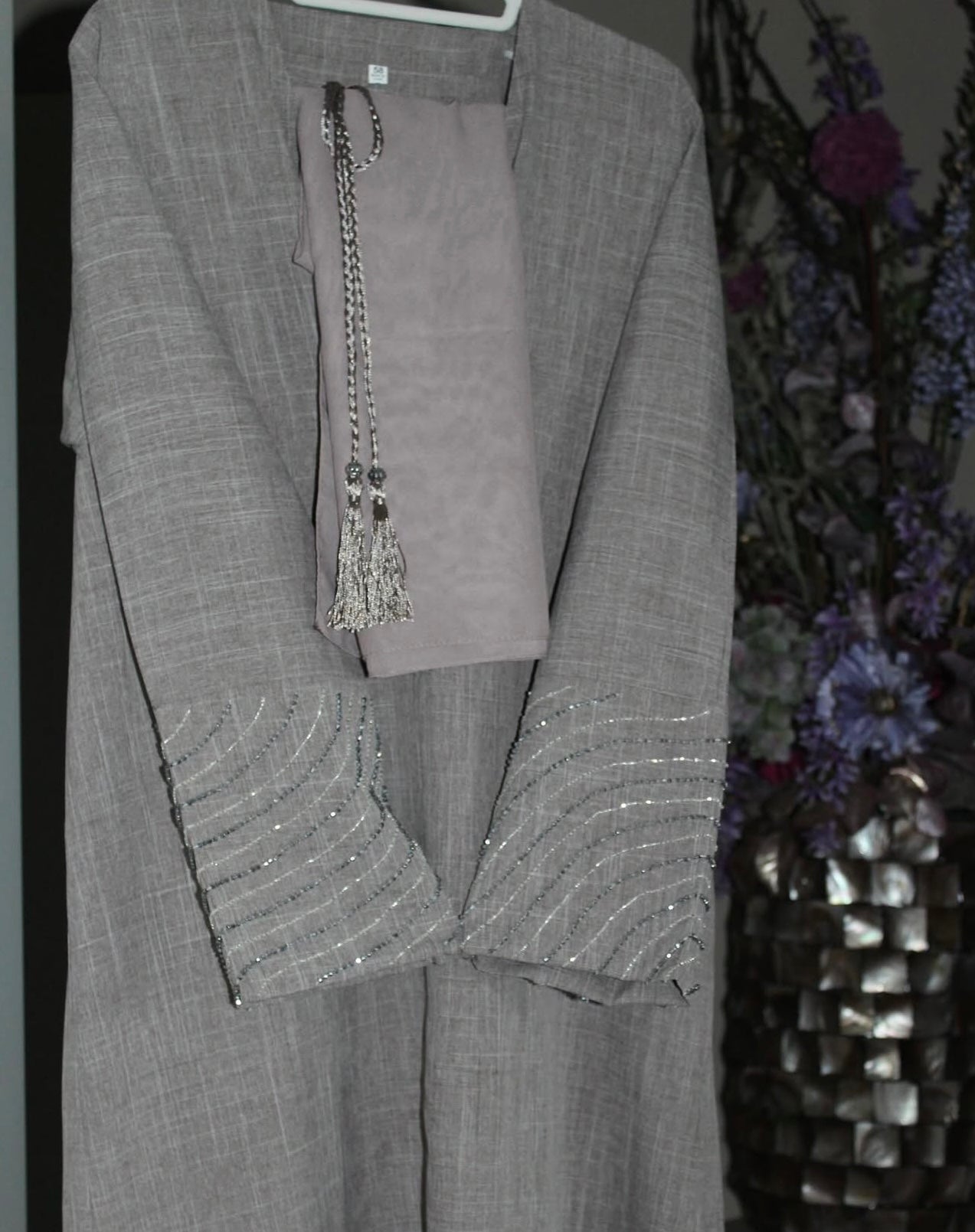 Brown Grey Abaya